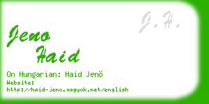 jeno haid business card